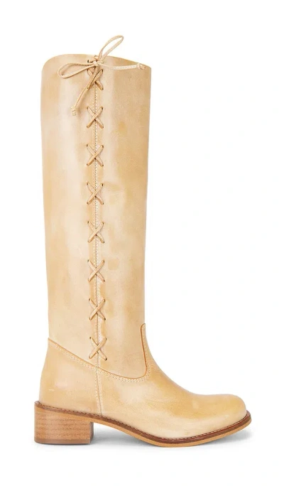 Dico Copenhagen Ann Gaucho Boot With Side Laces In Brown