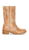 Dico Copenhagen Julia Western Stitch Gaucho Boot In Orange