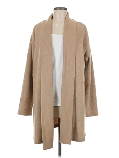 Pre-owned Dictionary Cardigan Sweater In Tan