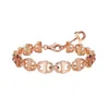 Didier Dubot Men's Rose Gold Dual D. D Silver Link Bracelet In Gold