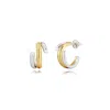 Didier Dubot Women's Gold Sélection. D Two-tone Brass Hoop Earrings In Gold