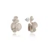 Didier Dubot Women's La D. D Poppy Flower Silver Drop Earring In Silver