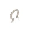 Didier Dubot Women's La D. D Poppy Flower Silver Ring With Crystal Accents In Silver