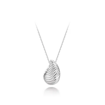 Didier Dubot Women's Sensuelle Raw Flow Textured Silver Necklace