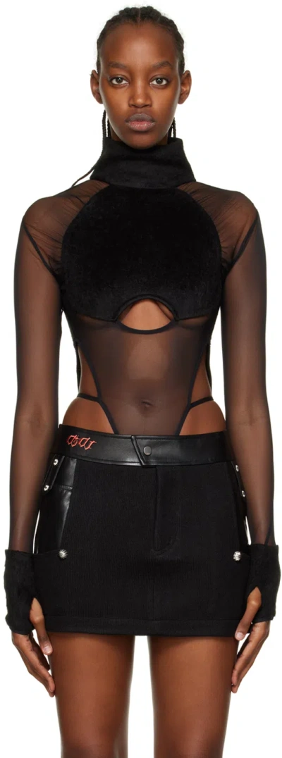 Didu Black Constructive Bodysuit