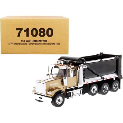 Diecast Masters 1-50 Scale Western Star 4900 Sffa Tandem With Pusher Axle Ox Stampede Diecast Model Dump Truck Trans