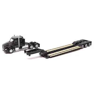 Diecast Masters 1-87 Ho Scale Diecast Model Tractor With Lowboy Trailer & Cat 320d L Hydraulic Excavator For Kenwort