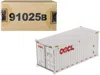 Diecast Masters 20' Dry Goods Sea Container "oocl" White "transport Series" 1/50 Model By