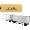 Diecast Masters 28 Ft. 1-50 Scale Diecast Transport Series Wabash National Double Model Pup Trailer, White