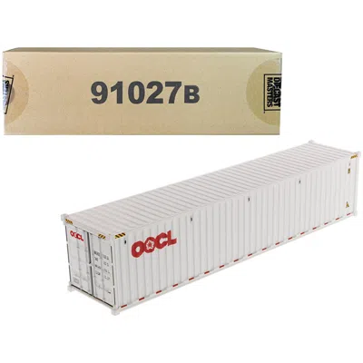 Diecast Masters 40 Ft. Dry Goods Sea Container Oocl White Transport Series 1 By 50 Model