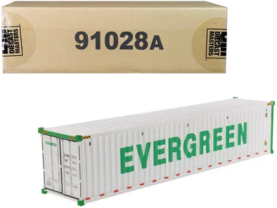 Diecast Masters 40' Refrigerated Sea Container "evergreen" White "transport Series" 1/50 Model By