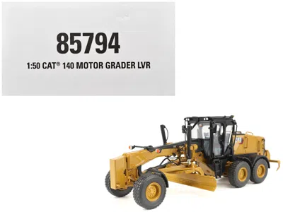 Diecast Masters Cat Caterpillar 140 Lvr Motor Grader Yellow With Black Top "high Line" Series 1/50 Diecast Model By 