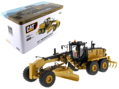 Diecast Masters Cat Caterpillar 16m3 Motor Grader With Operator "high Line Series" 1/50 Diecast Model By Diecast Mas In Yellow