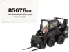 Diecast Masters Cat Caterpillar 242d3 Wheeled Skid Steer Loader With Work Tools And Operator Special Black Paint "hi