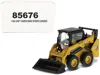 Diecast Masters Cat Caterpillar 242d3 Wheeled Skid Steer Loader With Work Tools And Operator Yellow "high Line Serie In Multi