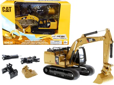 Diecast Masters Cat Caterpillar 320f L Hydraulic Tracked Excavator With 5 Work Tools "play & Collect!" 1/64 Diecast