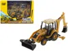 Diecast Masters Cat Caterpillar 420 Xe Backhoe Loader With Work Tools Yellow 1/64 Diecast Model By  In Yellow