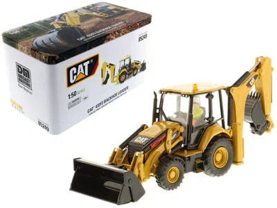 Diecast Masters Cat Caterpillar 432f2 Backhoe Loader With Operator "high Line Series" 1/50 Diecast Model By Diecast