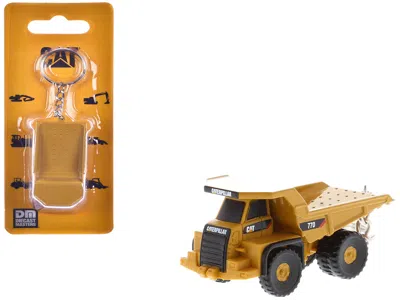 Diecast Masters Cat Caterpillar 770 Off-highway Truck Keychain Yellow Diecast Model By