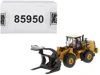 Diecast Masters Cat Caterpillar 972m Wheel Loader With Log Fork And Operator "high Line" Series 1/87 (ho) Scale Diec