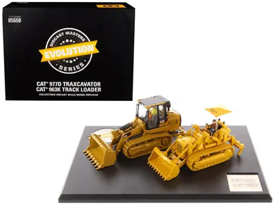 Diecast Masters Cat Caterpillar 977d Traxcavator (circa 1955-1960) And Cat Caterpillar 963k Track Loader (current) W