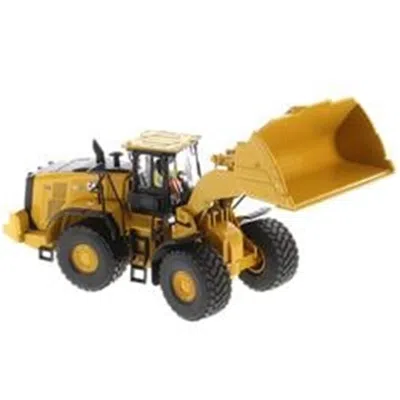 Diecast Masters Cat Caterpillar 982 Xe Wheel Loader Yellow With Operator High Line Series 1-50 Scale Diecast Model