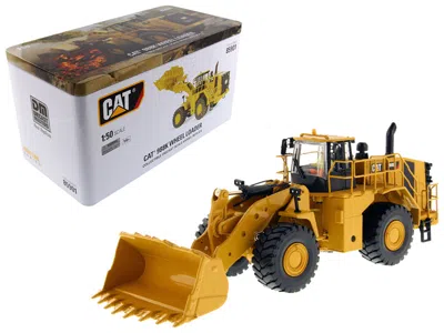 Diecast Masters Cat Caterpillar 988k Wheel Loader With Operator "high Line Series" 1/50 Diecast Model By Diecast Mas In Yellow