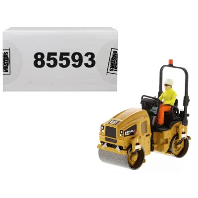 Diecast Masters Cat Caterpillar Cb-2.7 Utility Compactor With Operator High Line Series 1-50 Diecast Model