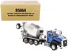 Diecast Masters Cat Caterpillar Ct660 Day Cab Tractor With Mcneilus Concrete Mixer Truck Blue Metallic 1/50 Diecast