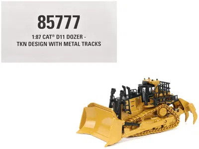 Diecast Masters Cat Caterpillar D11 Track Type Dozer Tkn Design Yellow "high Line" Series 1/87 (ho) Diecast Model By In Multi