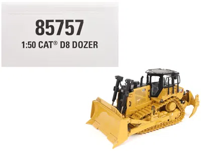 Diecast Masters Cat Caterpillar D8 Track-type Dozer (standard Configuration) Yellow "high Line" Series 1/50 Diecast  In Gold