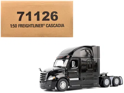 Diecast Masters Freightliner New Cascadia Sleeper Cab Truck Tractor Black "transport Series" 1/50 Diecast Model By D