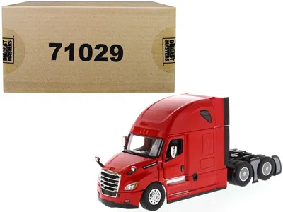 Diecast Masters Freightliner New Cascadia Sleeper Cab Truck Tractor Red 1/50 Diecast Model By