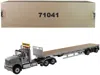 Diecast Masters International Hx520 Tandem Tractor Light Gray With 53' Flat Bed Trailer "transport Series" 1/50 Diec In Gray