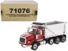 Diecast Masters International Hx620 Tandem Axle With Pusher Axle Ox Stampede Dump Truck Red And Chrome "transport Se
