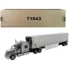 Diecast Masters International Lonestar Sleeper Cab Silver With 53 Ft. Reefer Refrigerated Chrome Plated Van Trailer 