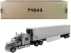 Diecast Masters International Lonestar Sleeper Cab Silver With 53' Reefer Refrigerated Chrome Plated Van Trailer "tr