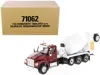 Diecast Masters Kenworth T880 Sffa With Mcneilus Bridgemaster Mixer Truck Radiant Red And White 1/50 Diecast Model B