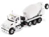 Diecast Masters Peterbilt 567 With Mcneilus Bridgemaster Mixer White And Gray 1/50 Diecast Model By