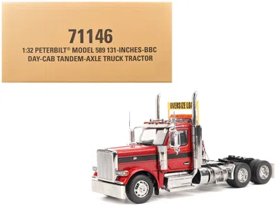 Diecast Masters Peterbilt 589 Tandem-axle Truck Tractor With Day Cab Legendary Red "transport Series" 1/32 Diecast M