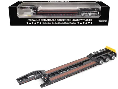 Diecast Masters Trail King Tk120 Hydraulic Detachable Gooseneck Lowboy Trailer Black (regular Version) "transport Se In Gray