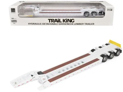 Diecast Masters Trail King Tk120 Hydraulic Detachable Gooseneck Lowboy Trailer White (regular Version) "transport Se In Multi