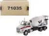 Diecast Masters Western Star 4700 Sb Concrete Mixer Truck White 1/50 Diecast Model By
