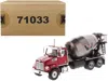 Diecast Masters Western Star 4700 Sf Concrete Mixer Truck Metallic Red With Gray Body 1/50 Diecast Model By Diecast
