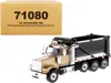 Diecast Masters Western Star 4900 Sffa Tandem With Pusher Axle Ox Stampede Dump Truck Gold And Black "transport Seri