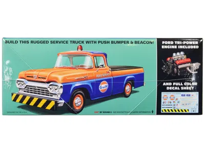 Diecast Model Amt Skill 2 Model Kit 1960 Ford F-100 Pickup Truck With Trailer 3-in-1 Kit 1/25 Scale Model By Amt In Multi