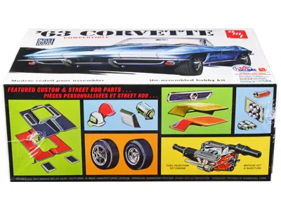 Diecast Model Amt Skill 2 Model Kit 1963 Chevrolet Corvette Convertible 3-in-1 Kit 1/25 Scale Model By Amt In Multi