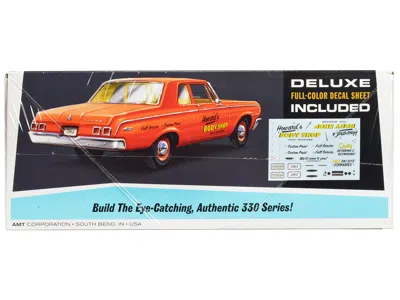 Diecast Model Amt Skill 2 Model Kit 1964 Dodge 330 1/25 Scale Model By Amt In Orange