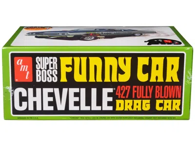 Diecast Model Amt Skill 2 Model Kit 1965 Chevrolet Chevelle Awb Funny Car "time Machine" 1/25 Scale Model By Amt In Multi