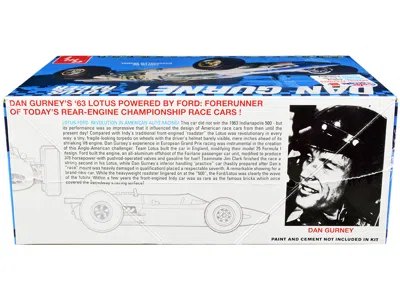 Diecast Model Amt Skill 2 Model Kit Dan Gurney Lotus Racer 1/25 Scale Model By Amt In White